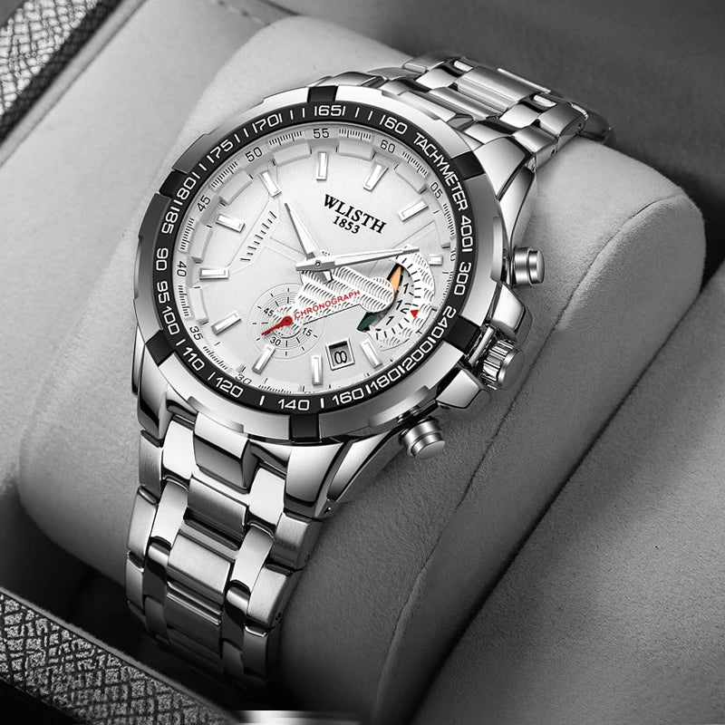 Relógio Masculino Simples e Elegante, Original, Quartz para Negócios Relógios de pulso à prova d'água, luminosos, com data e dia da semana, relógio esportivo masculino.