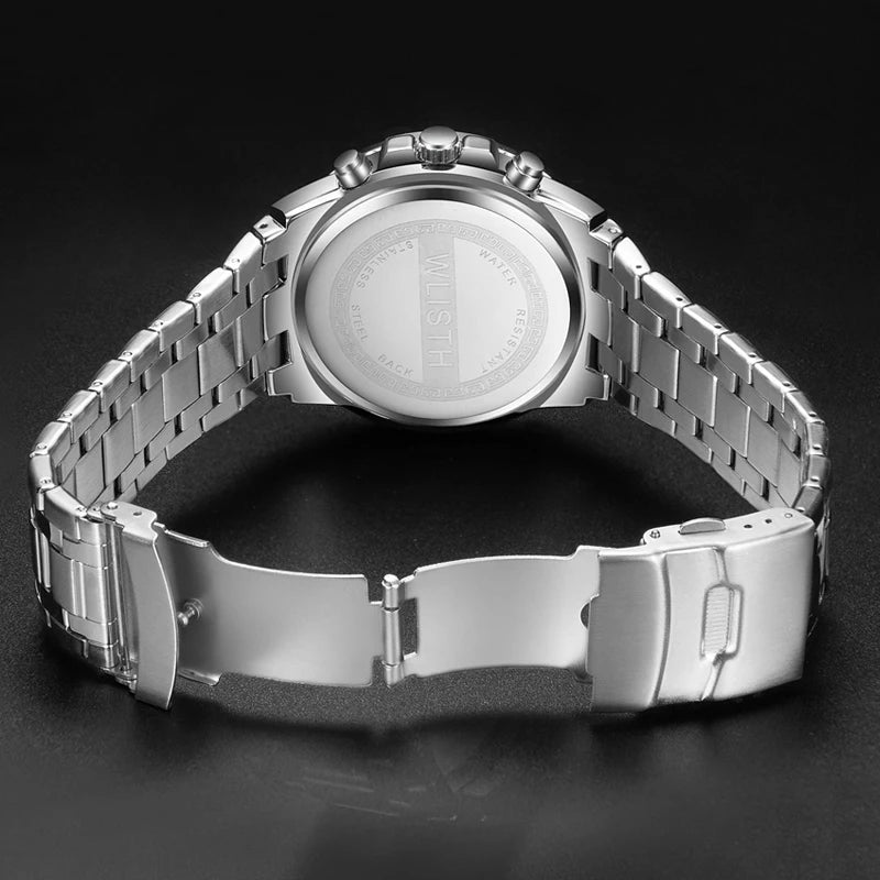 Relógio Masculino Simples e Elegante, Original, Quartz para Negócios Relógios de pulso à prova d'água, luminosos, com data e dia da semana, relógio esportivo masculino.