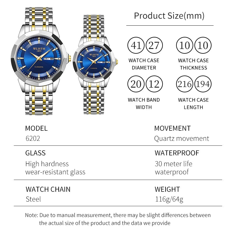 Relógios de negócios para homem, relógio original de luxo com pulseira de aço inoxidável, relógio de pulso masculino com calendário, data, luminoso, casual, relo
