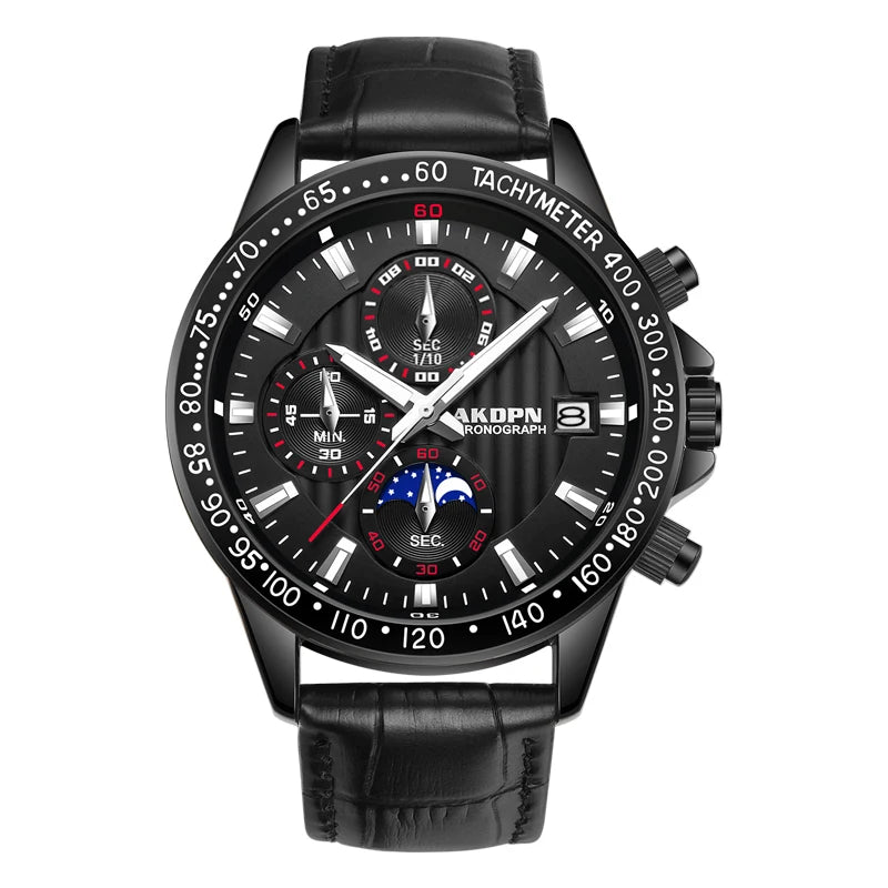 Relógios masculinos relógio de quartzo multifuncional cronógrafo relógios masculino à prova dwaterproof água ponteiro luminoso relógios reloj hombre