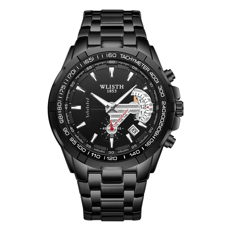 Relógio Masculino Simples e Elegante, Original, Quartz para Negócios ﻿   Relógios de pulso à prova d'água, luminosos, com data e dia da semana, relógio esportivo masculino.