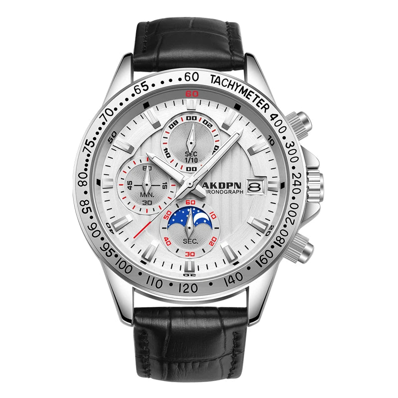 Relógios masculinos relógio de quartzo multifuncional cronógrafo relógios masculino à prova dwaterproof água ponteiro luminoso relógios reloj hombre