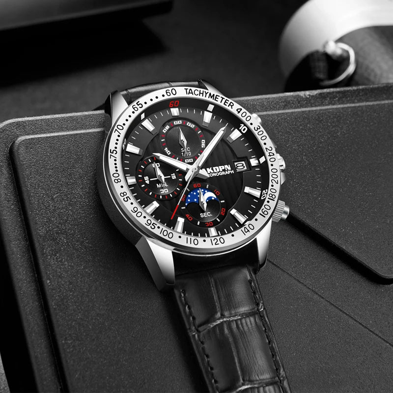 Relógios masculinos relógio de quartzo multifuncional cronógrafo relógios masculino à prova dwaterproof água ponteiro luminoso relógios reloj hombre
