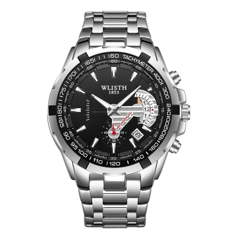Relógio Masculino Simples e Elegante, Original, Quartz para Negócios ﻿   Relógios de pulso à prova d'água, luminosos, com data e dia da semana, relógio esportivo masculino.